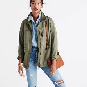 Madewell Womens ‘Fleet’ Army Green Jacket
